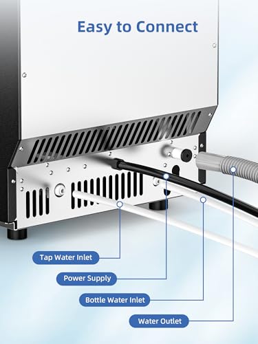 COWSAR Commercial Ice Maker Machine 100Lbs/24H, Stainless Steel Undercounter Ice Maker with 33Lbs Storage Capacity, Self-Cleaning Freestanding Ice Machine for Home, Bar, Restaurant, Office, Outdoor