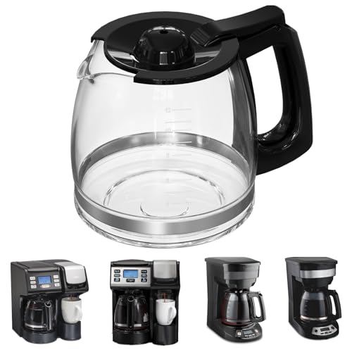 12-Cup Replacement Coffee Carafe Compatible with Hamilton Beach Coffee maker Pot 49902, 49915, 49905C, CM4309, 49317
