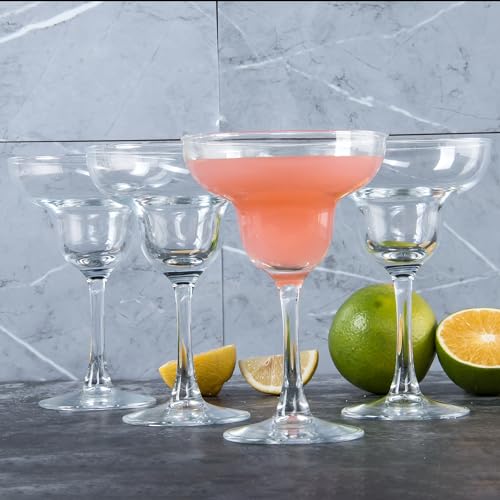 CYUFU Margarita Glasses Set of 7, Classic Clear Cocktail Glasses Set for Espresso Martini, Cosmopolitan, Manhattan, Housewarming, Engagement Party Gift, 10 Ounce Capacity