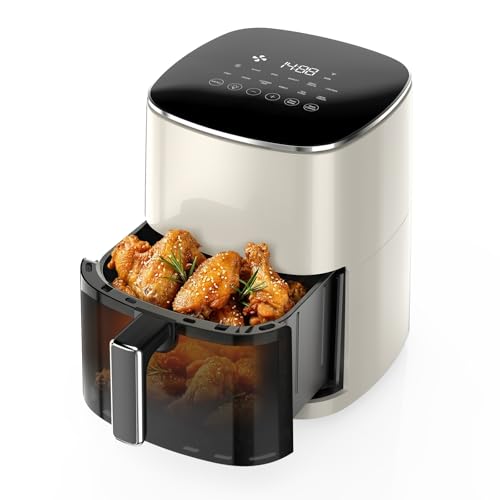 OLIXIS 12-in-1 Air Fryer 6.34 Quarts, Visable Airfryer with Window, 400°F, Roast, Reheat, Dehydrate, Bake, Steam