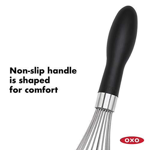 OXO Good Grips 11-Inch Balloon Whisk & Good Grips 12-Inch Stainless-Steel Locking Tongs