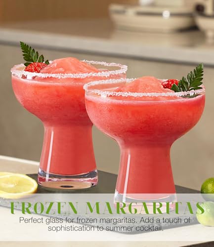 LUNA & MANTHA Martini Glasses, Martini Cocktail Glasses for Margarita, Manhattan, Cosmopolitan, Espresso, Home Bar, Evening Parties, Birthdays, Housewarming Gift,Set of 2-14oz