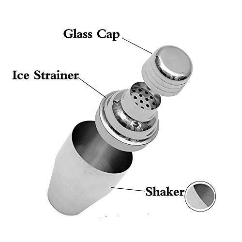 Delidge Small Cocktail Shaker 8oz Martini Shaker Bar Drink Shaker Mixer Shakers Bartending, 250ml Mini Cocktail Shakers Margarita Alcohol Liquor Barware Tools