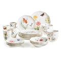Lenox Dinnerware Set, Butterfly Meadow 28-Piece Set, Service For 4, Porcelain Plates With Scalloped Edges, Plates And Bowls Sets, Microwave Safe, Dishwasher Safe, Home & Kitchen (28 Piece, Assorted)