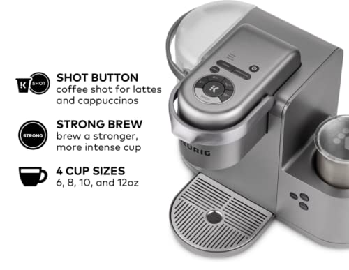 Keurig K-Cafe C Single Serve K-Cup Pod Coffee, Latte and Cappuccino Maker, Nickel