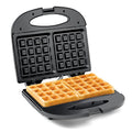 Elite Gourmet Maxi-Matic Electric Nonstick Belgian Waffle Iron Snack Maker Machine, Breakfast, Sandwiches, Compact & Portable, 2 Slice, Black