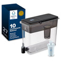 Brita Extra-Large 27-Cup Water Dispenser with BritaPlus Filter, WQA NSF/ANSI Certified, Reduces 2X Contaminants vs. Standard, Reduces Chlorine, Zinc, Copper, Mercury & More, 1 Filter Included, Black