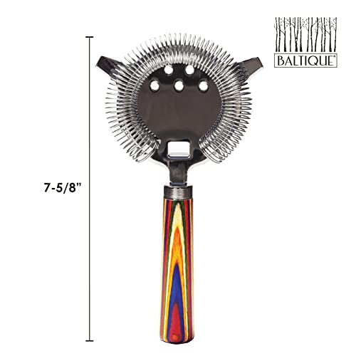 Totally Bamboo Baltique Marrakesh Collection Hawthorne Cocktail Strainer, Stainless Steel Bar Strainer