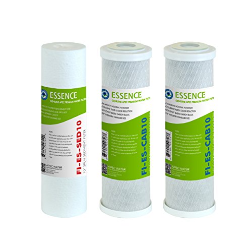 APEC Water Systems Filter-Set-ES High Capacity Replacement Pre-Filter Set for Essence Series Reverse Osmosis Water Filter System Stage 1-3