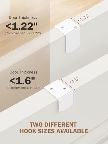 Delamu Narrow 9-Tier Over the Door Pantry Organizer, Adjustable Pantry Storage, Metal Hanging Spice Rack, Cabinet Door Organizer for Kitchen, Bathroom, Laundry Room, 12.5" White
