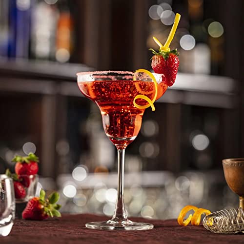 Bella Vino Set of 6 Margarita Glasses Martini Glasses, Whiskey, Gin, Tequila, Tall Cosmopolitan Glasses Bar Drinking Glasses Goblet Gift Set