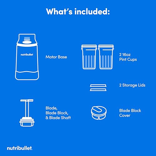 nutribullet Chill Ice Cream Maker, for Gelato, Sorbet, Frozen Yogurt, Smoothie Bowls, Compact Size, (2) Dishwasher Safe 16 oz. Pint Cups with Lids, White, NBD50100AW