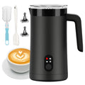 CookSwift Milk Frother, 4-in-1 Electric Milk Steamer and Frother, 13.5oz/400ml Automatic Large Capacity Warm and Cold Foam Maker, Milk Warmer and Coffee Frother for Latte, Cappuccino, Macchiato(Black)