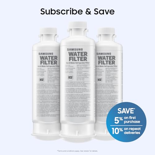 Samsung HAF-QIN/EXP Genuine Refrigerator Water Filter, Reduces 99% of Harmful Contaminants for Clean, Clear Drinking Water, 6-Month Life, Easy Install, Pack of 1