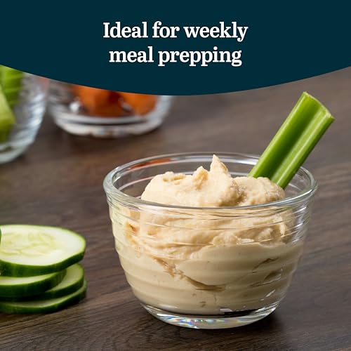 Libbey Small Glass Prep Bowls with Lids, Set of 8, 6.25 oz Small Bowls- Ideal for Leftovers, Meal Prep & Dips, Durable & Dishwasher Safe