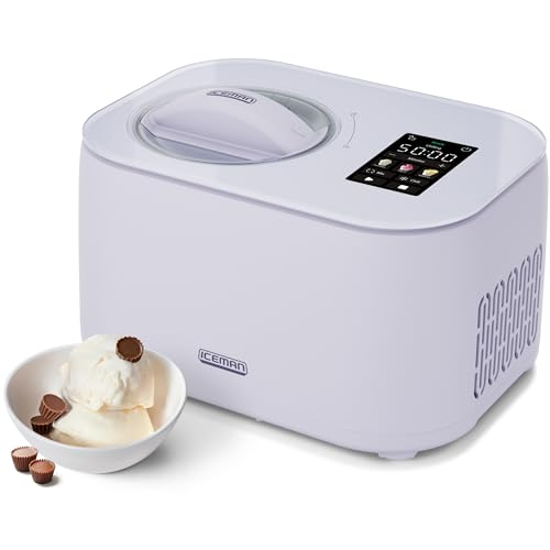Iceman by Chefman Trio Ice Cream Maker | No Pre-Freezing with Built-In Compressor | for Ice Cream, Froyo, Sorbet, Sherbet, Italian Ice, Frozen Yogurt & More | (2) 20oz Containers & Lids