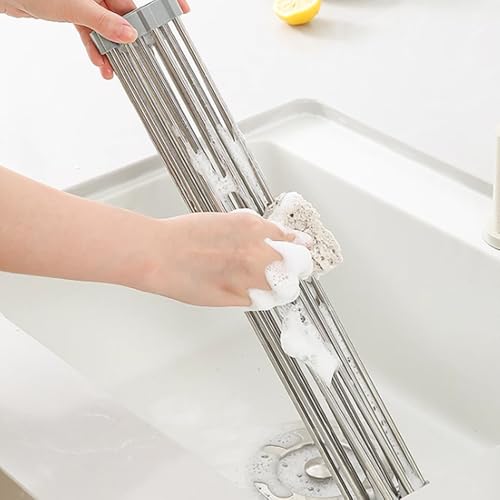 HGLuKGO Roll up Dish Drying Rack, 17.7"x15"