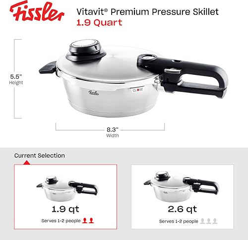 Fissler Vitavit Premium 1.9 Quart Pressure Skillet