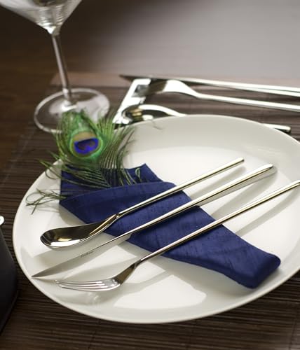 Fortessa Dragonfly 18/10 Stainless Steel Flatware, 5 Piece Place Setting, Service for 1
