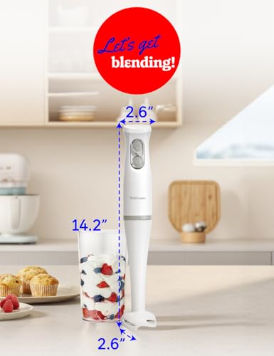Betty Crocker 2-Speed Hand Blender, 20-Oz. Beaker, BC-4307W, White