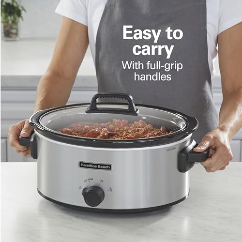Hamilton Beach 6 Quart Slow Cooker With 3 Cooking Settings