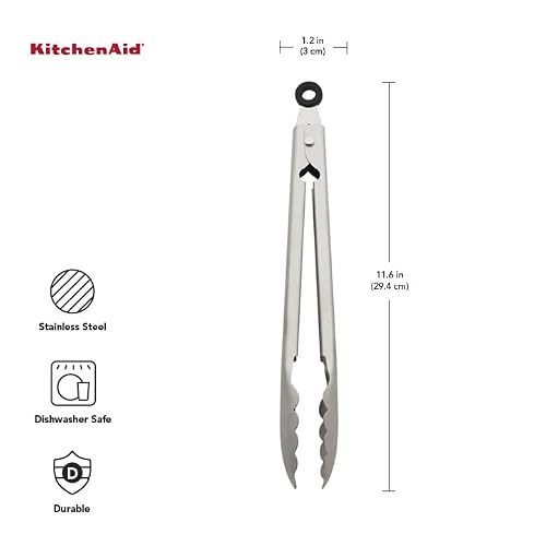 KitchenAid Stainless Steel Utility Tongs, 12 Inch