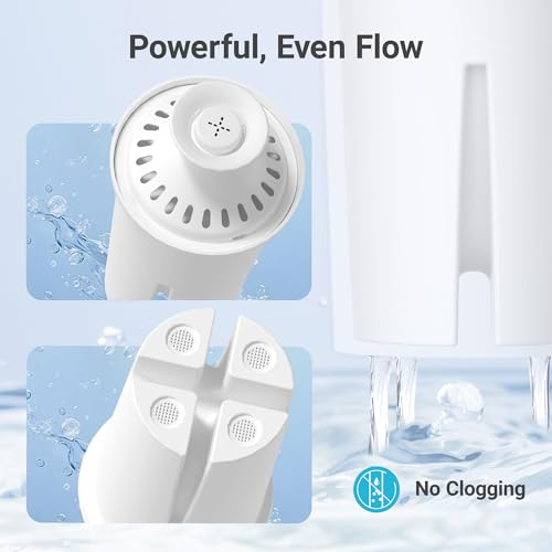 AQUA CREST CF06A Replacement for Brita® Filter, Brita® Water Pitchers and Dispensers, Classic OB03, Mavea® 107007, and More, NSF Certified Pitcher Water Filter, 1 Year Filter Supply, 6 Pack