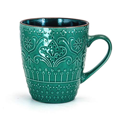 Elama Sea Foam Mozaic 16 Piece Round Stoneware Dinnerware Set in Sea Green