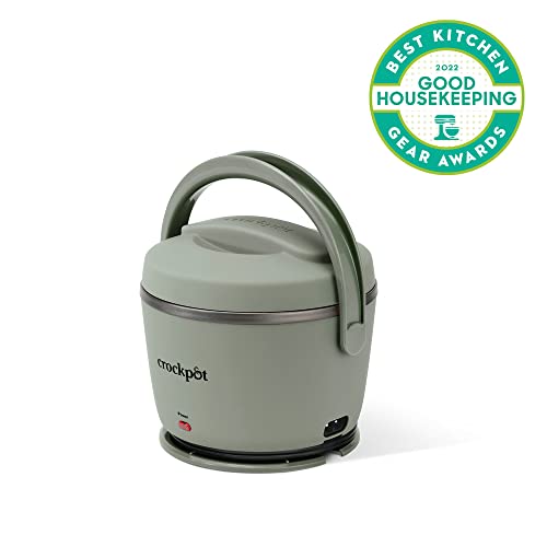 Crock-Pot Portable Electric Lunch Box 20-Ounce Food Warmer Moonshine Green | Ideal for Travel On-the-Go | Keeps Food Spill-Free Warm & Tasty (Pack of 4)