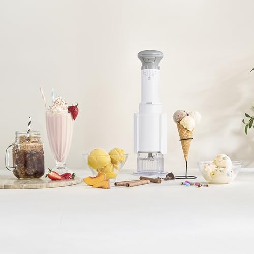 Cuisinart Ice Cream Maker – Cuisinart FastFreeze 5-in-1 Ice Cream, Milkshakes, Slushies, Sorbets and Mix-Ins, Freeze Wand, Two 0.5-Pint Mixing Cups with Lids, Easy to Clean, ICE-FD10