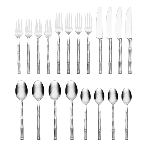 Hampton Forge Hampton Signature – Bamboo – 20 Piece Flatware Set, Service for 4