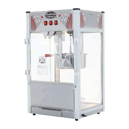 Majestic Popcorn Machine - 16oz Stainless Steel Kettle Makes up to 96 Cups - Electric Popcorn Popper Machine with Scoop, Measuring Cups, Serving Bags and Buckets by Superior Popcorn Company