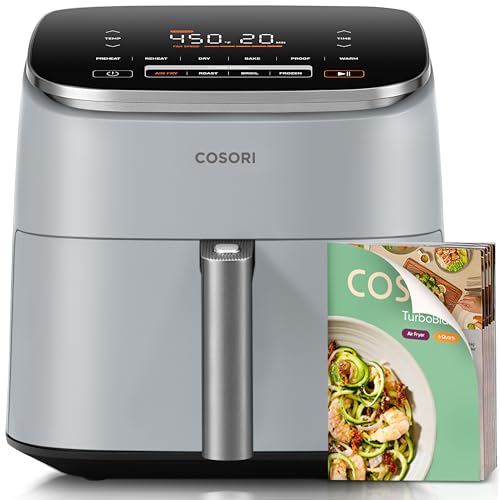 Cosori 9-in-1 TurboBlaze Air Fryer 6 Qt, Premium Ceramic Coating, 90°, 450°F, Precise Heating for Even Results, Air