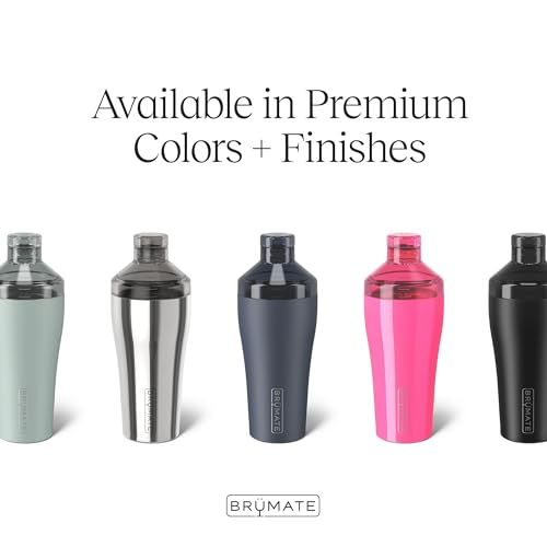 BrüMate Cocktail Shaker 22oz Insulated Stainless Steel Shaker - 100% Leakproof - No Condensation (Matte Black)
