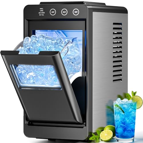 Antarctic Star Ice Maker, Portable Ice Machine with Self-Cleaning Function, 8 Cubes in 6 Mins Fast Countertop Ice