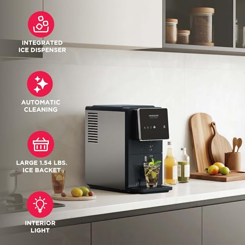 FRIGIDAIRE Touchscreen Nugget Ice Maker, Countertop Ice Machine, Sonic Ice Maker with 33 lbs. Capacity, Slate