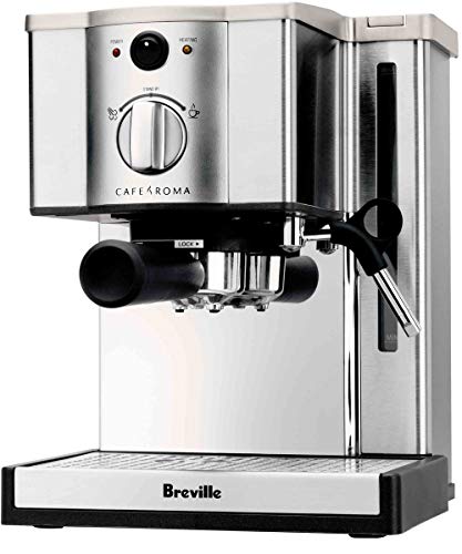 Breville ESP8XL Cafe Roma Stainless Espresso Maker, 9x9x12, Silver