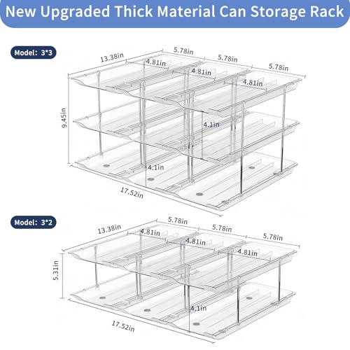 Jsyrjing Can Organizer for Pantry, 3-Tier Stackable Can Dispenser Rack