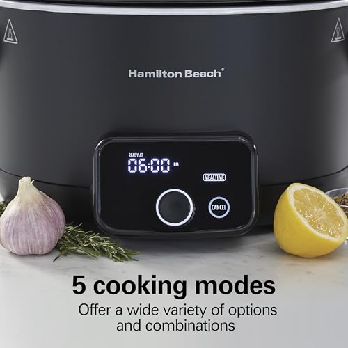 Hamilton Beach Portable Ready, Set, Dinner 6 Quart Programmable Slow Cooker
