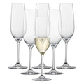 SCHOTT ZWIESEL Forté Champagne Flute (Set of 6), Champagne Glasses with Effervescence Point, Dishwasher-Safe Machine-Made Tritan Crystal Glasses, Made in Germany (8 Ounce)