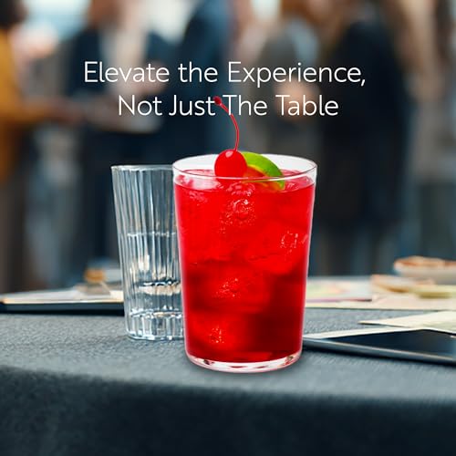 Restaurantware Sumi 17.3 Ounce Highball Glasses Set of 6 Fine-Blown Tom Collins Glasses - Tempered Dishwasher-Safe Glassware Clear Glass Tall Bar Glasses Serve Water Juices Cocktails Or Beers
