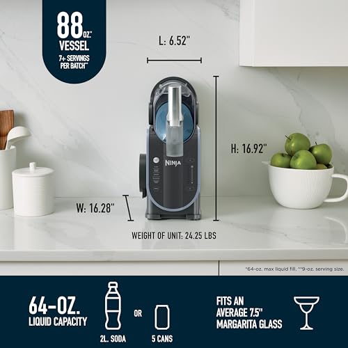Ninja Slushi Frozen Drink and Slushie Machine, Rapid Chill Technology, 88 Oz Easy Fill Vessel, Dishwasher Safe Parts, Black, 1 Count