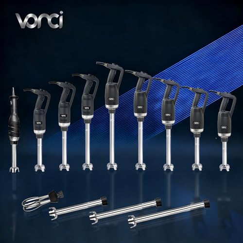 VONCI 750W Commercial Immersion Blender, Extra Heavy Duty Hand Blender with Variable Speed 8000-19000RPM, Handheld Stick Mixer with 20" SUS 304 Shaft, Commercial Emulsifier for Restaurant Kitchen.