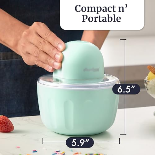 Americana Collection Elite Pint Perfect™ EIM1205M 1 Pint Ice Cream Maker Freezing Mug, Frozen Yogurt, Sorbet, Gelato Treat, Recipes, Mint