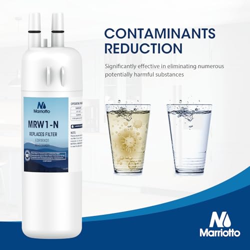 MARRIOTTO EDR1RXD1 Refrigerator Water Filter Compatible with Whirlpool W10295370A, WHR1RXD1, KAD1RXD1, Filter 1, W10295370, P4RFWB, P8RFWB2L, 46-9930, 46-9081 Refrigerator Water Filter, Pack of 3