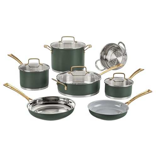 Cuisinart Cookware Set, 11 Piece Stainless Steel Cookware Pots and Pans, Home and Kitchen Durable Stainless Steel