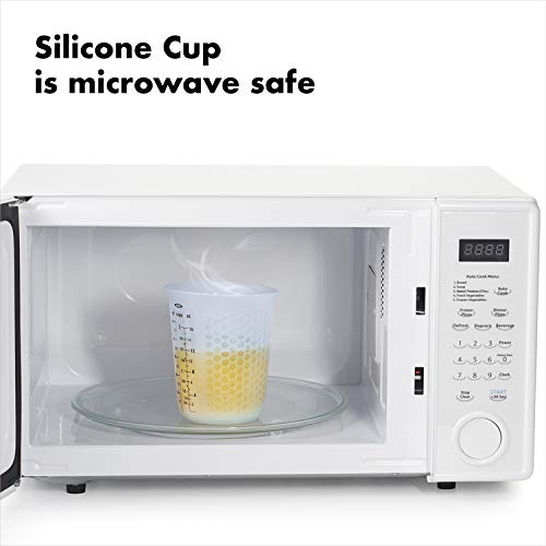 OXO Good Grips 4-Cup Squeeze & Pour Silicone Measuring Cup with Stay-Cool Pattern
