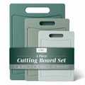 COOK WITH COLOR Non-Slip Cutting Board Set – Kitchen Essentials with Easy Grip Handle for Meat, Veggies, and Fruits, 3 Cutting Boards, Mint