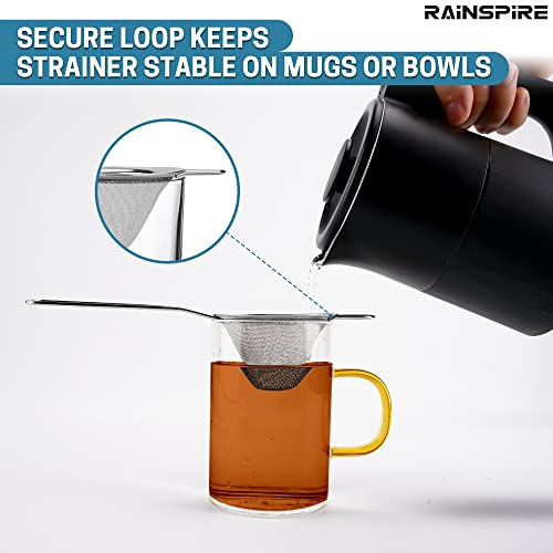 Upgraded 3.3" 304 Stainless Steel Fine Mesh Strainers for Kitchen, Cocktail Strainer Tea Coffee Juice Strainer Food Strainer Mini Sieve Strainer, Silver