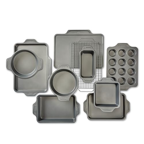 All-Clad Pro-Release Nonstick Bakeware Set 10 Piece Oven Safe 450F Half Sheet, Cookie Sheet, Muffin